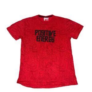 Seven Souls Red And Black “Positive Energy” Short Sleeve T-Shirt Size L
